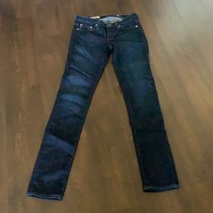 AG Dark Wash Straight Leg Jeans (24)